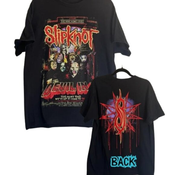 Men's Slipknot Devil In The Nine Home Video Backhit T-Shirt Size Large Gothicore - Picture 1 of 12